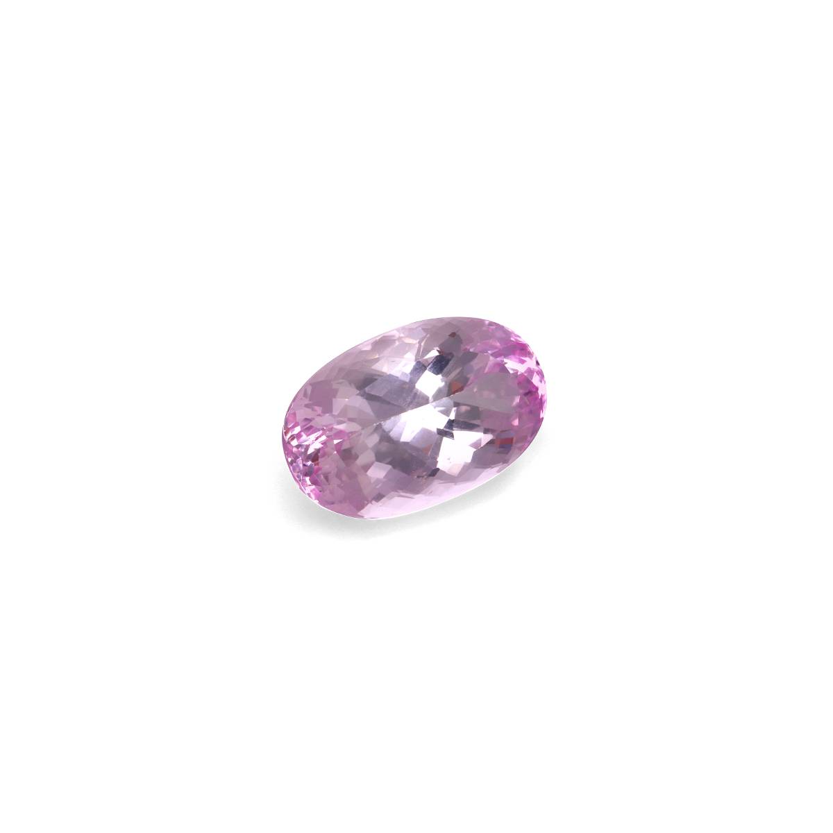 cotton pink kunzite, 28.56ct oval cut — view 3
