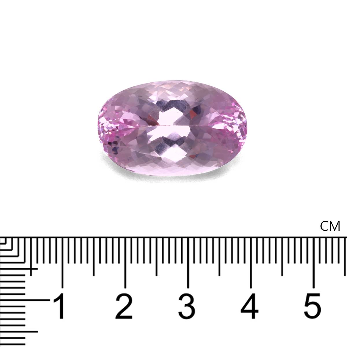 cotton pink kunzite, 28.56ct oval cut — view 4