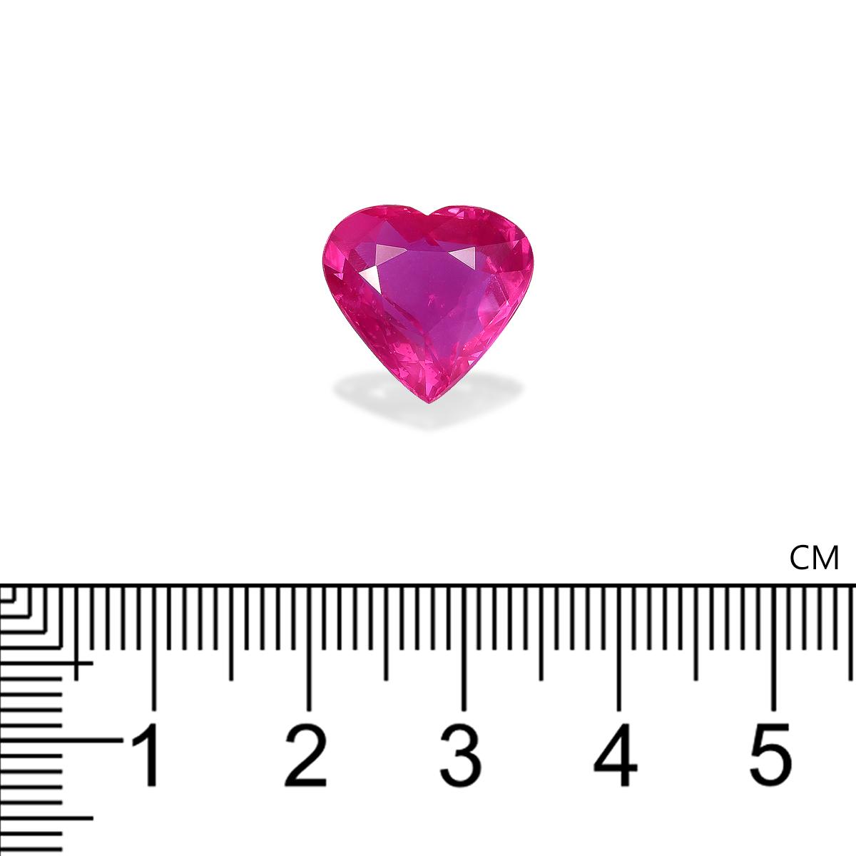 red mozambique ruby, 10.3ct heart cut — view 4