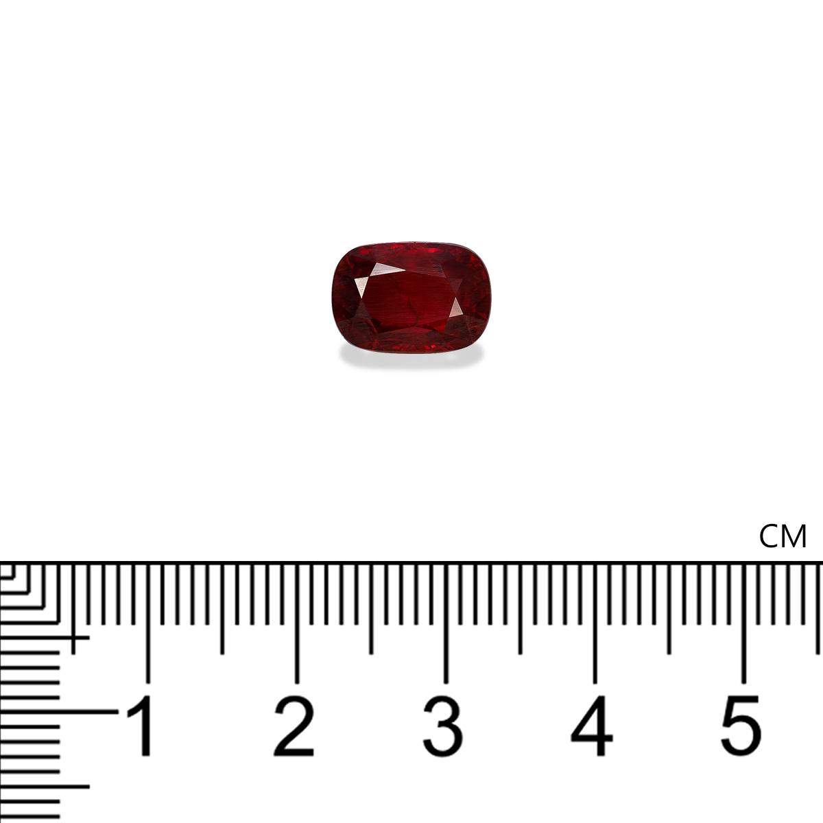 red mozambique ruby, 5.1ct cushion cut — view 4