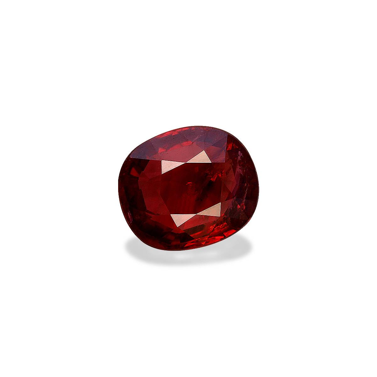 red mozambique ruby, 5.03ct cushion cut — view 3