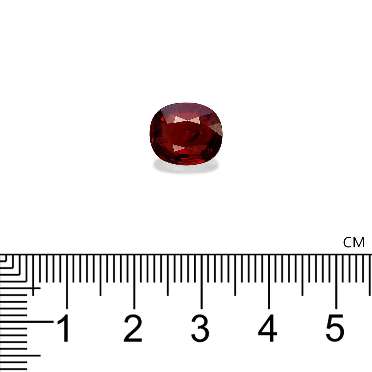 red mozambique ruby, 5.03ct cushion cut — view 4