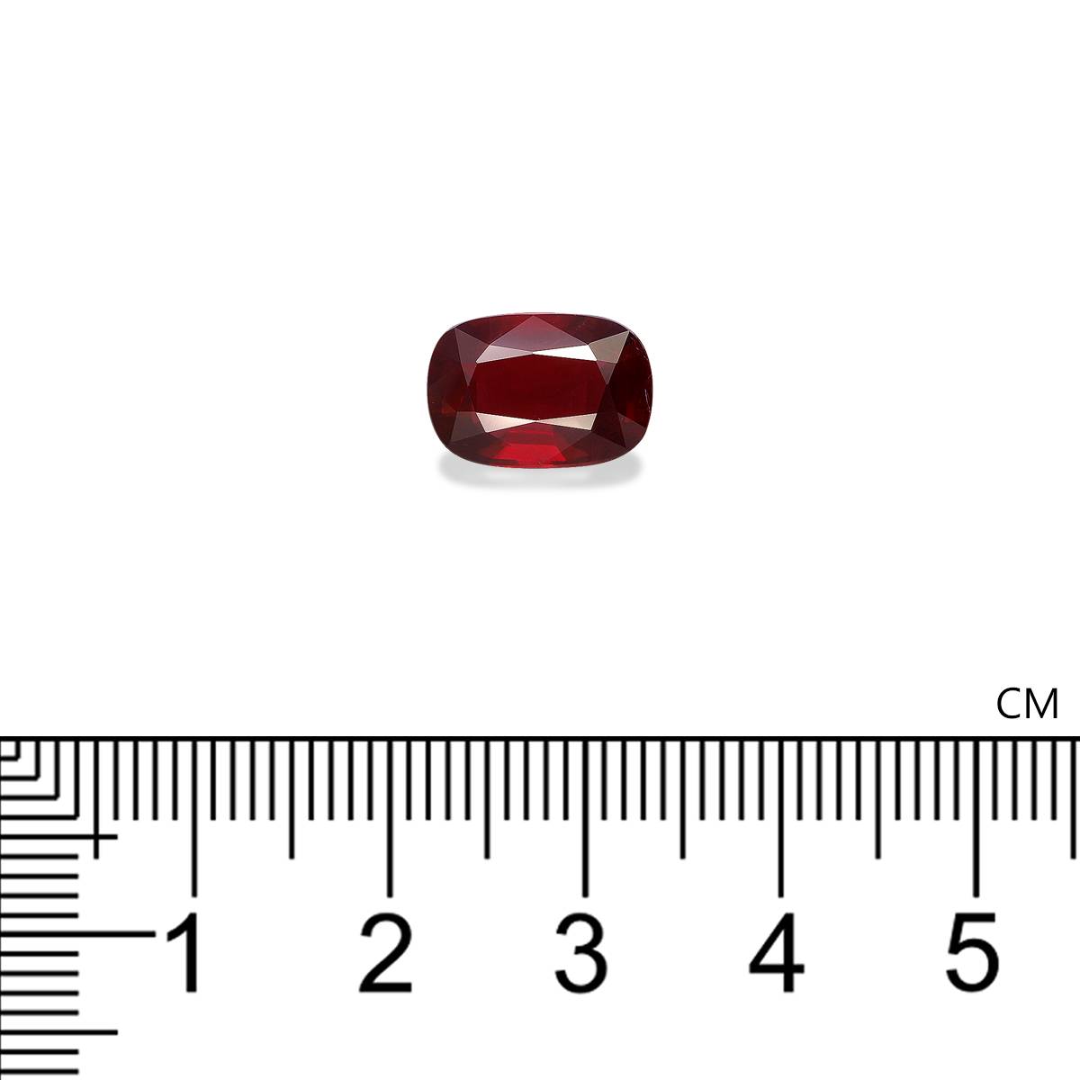 red mozambique ruby, 4.06ct cushion cut — view 4