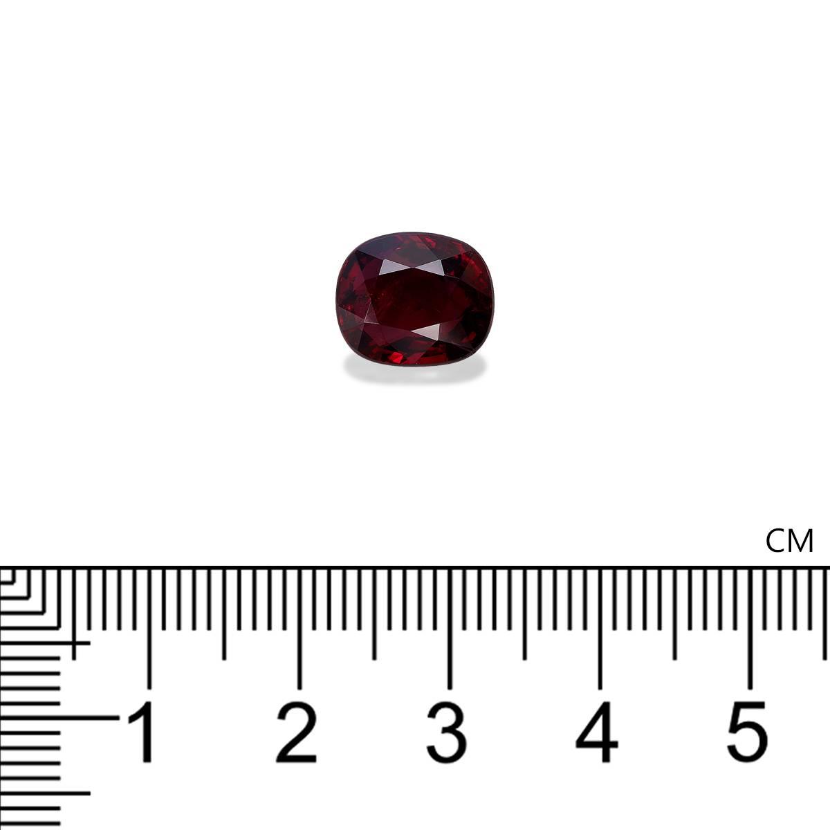 red mozambique ruby, 5.04ct cushion cut — view 4