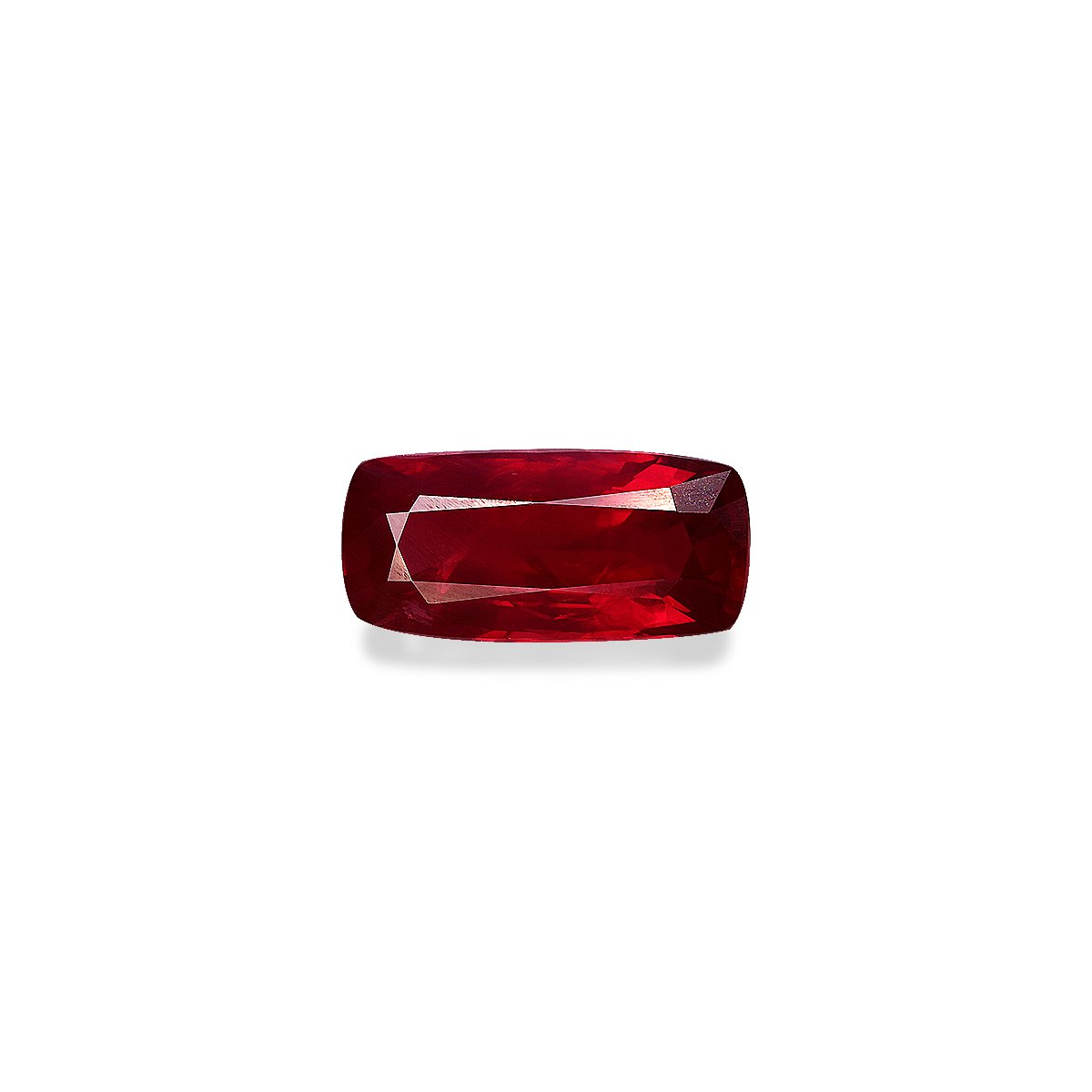 red mozambique ruby, 3.19ct cushion cut — main view