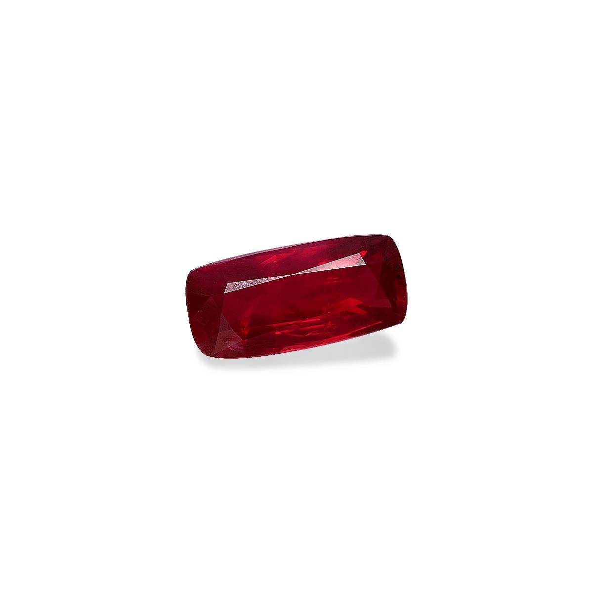 red mozambique ruby, 3.19ct cushion cut — view 3