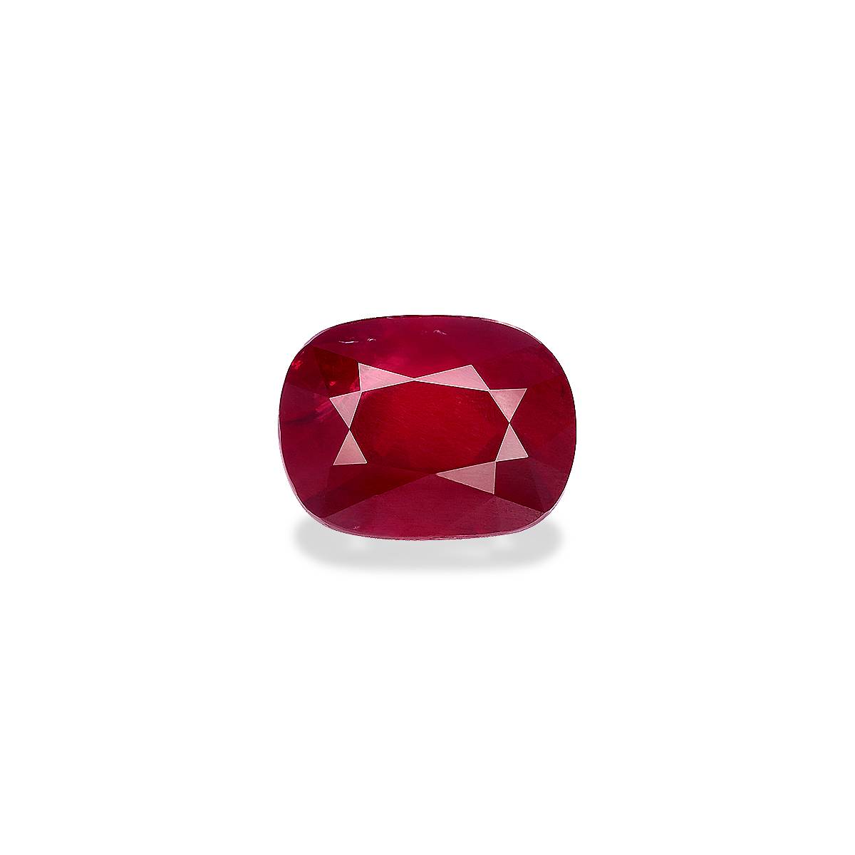 Pigeons Blood red mozambique ruby, 5.04ct cushion cut — main view