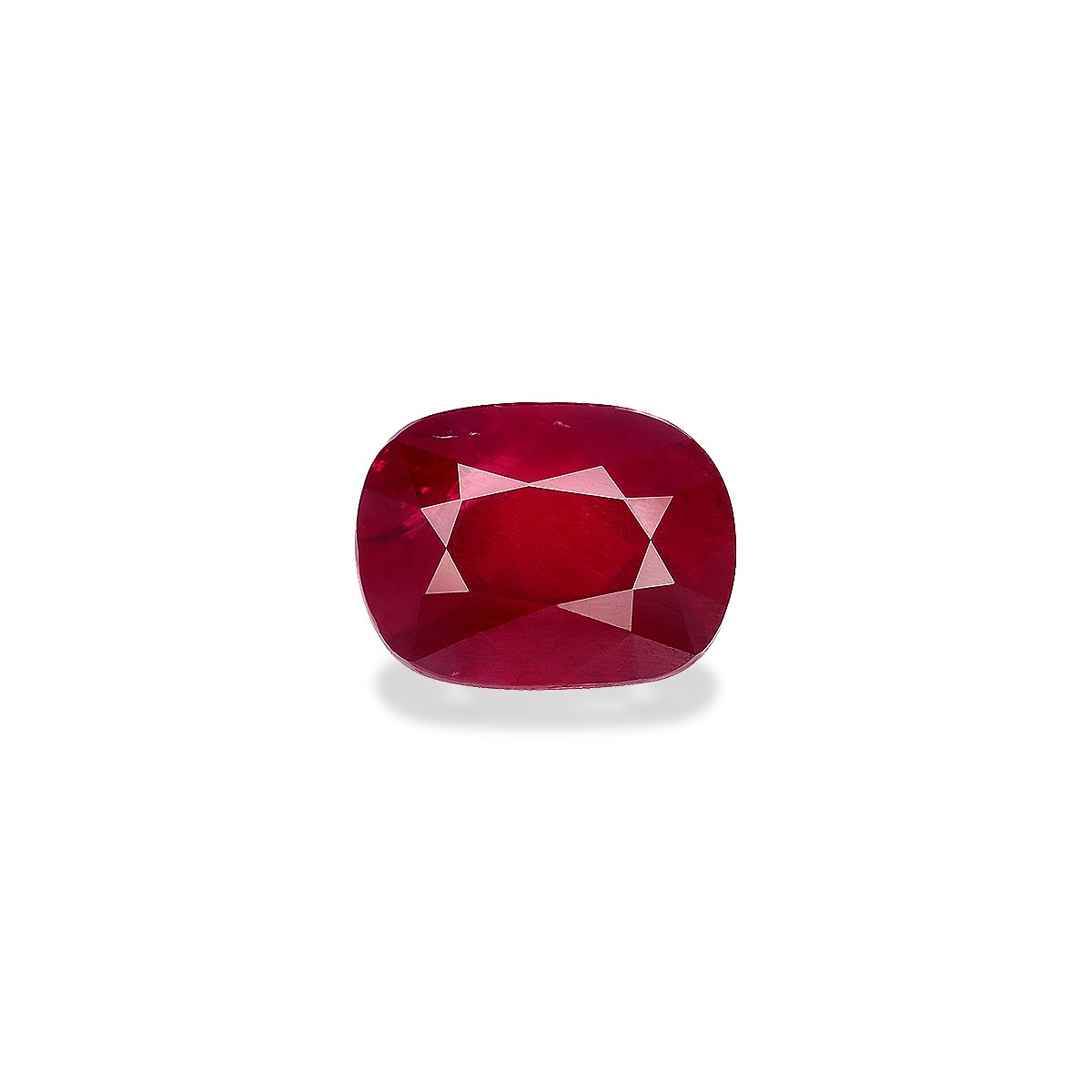 Pigeons Blood red mozambique ruby, 5.04ct cushion cut — main view
