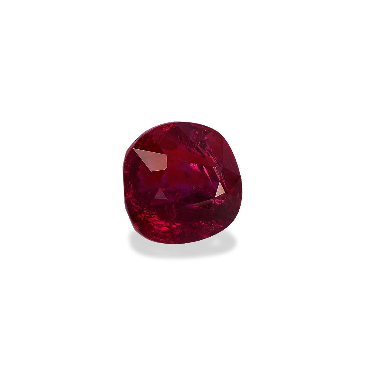 red mozambique ruby, 3.04ct cushion cut — view 3