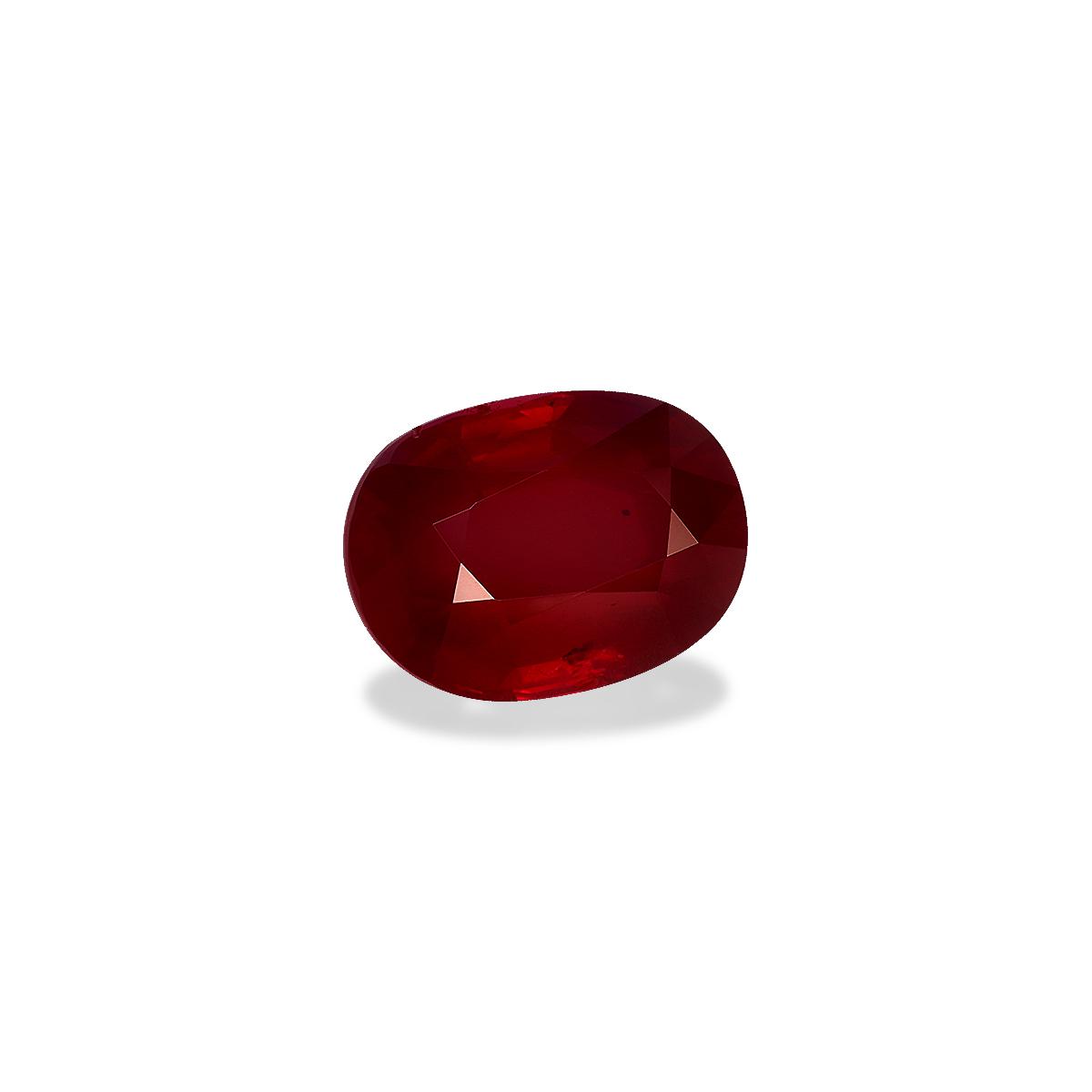 red mozambique ruby, 3.01ct oval cut — view 3