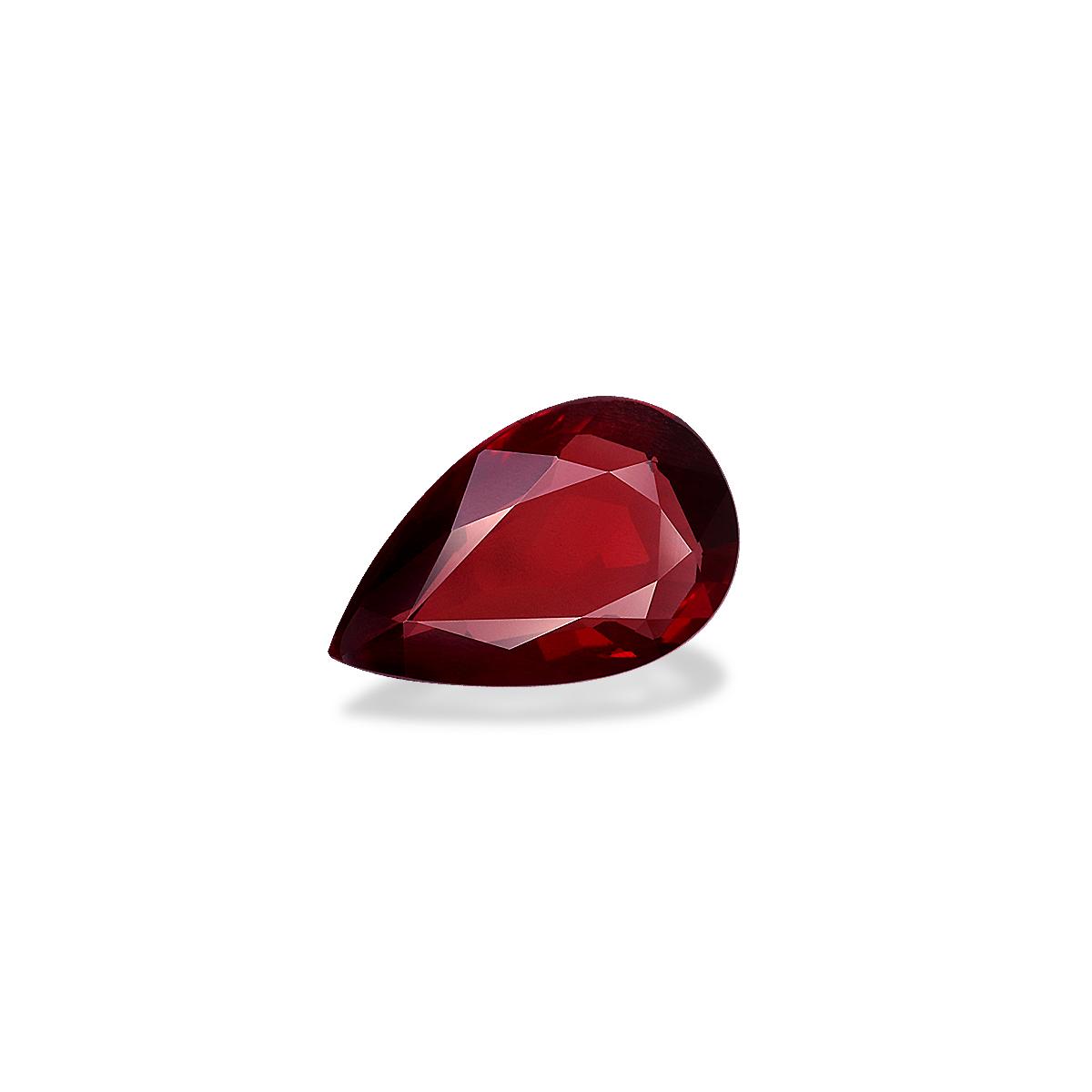 red mozambique ruby, 2.22ct pear cut — view 3