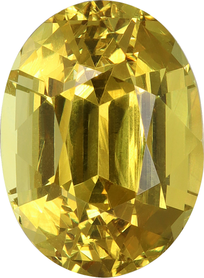 Oval cut grossular garnet, 9.4 by 7.98 mm, shown at actual size