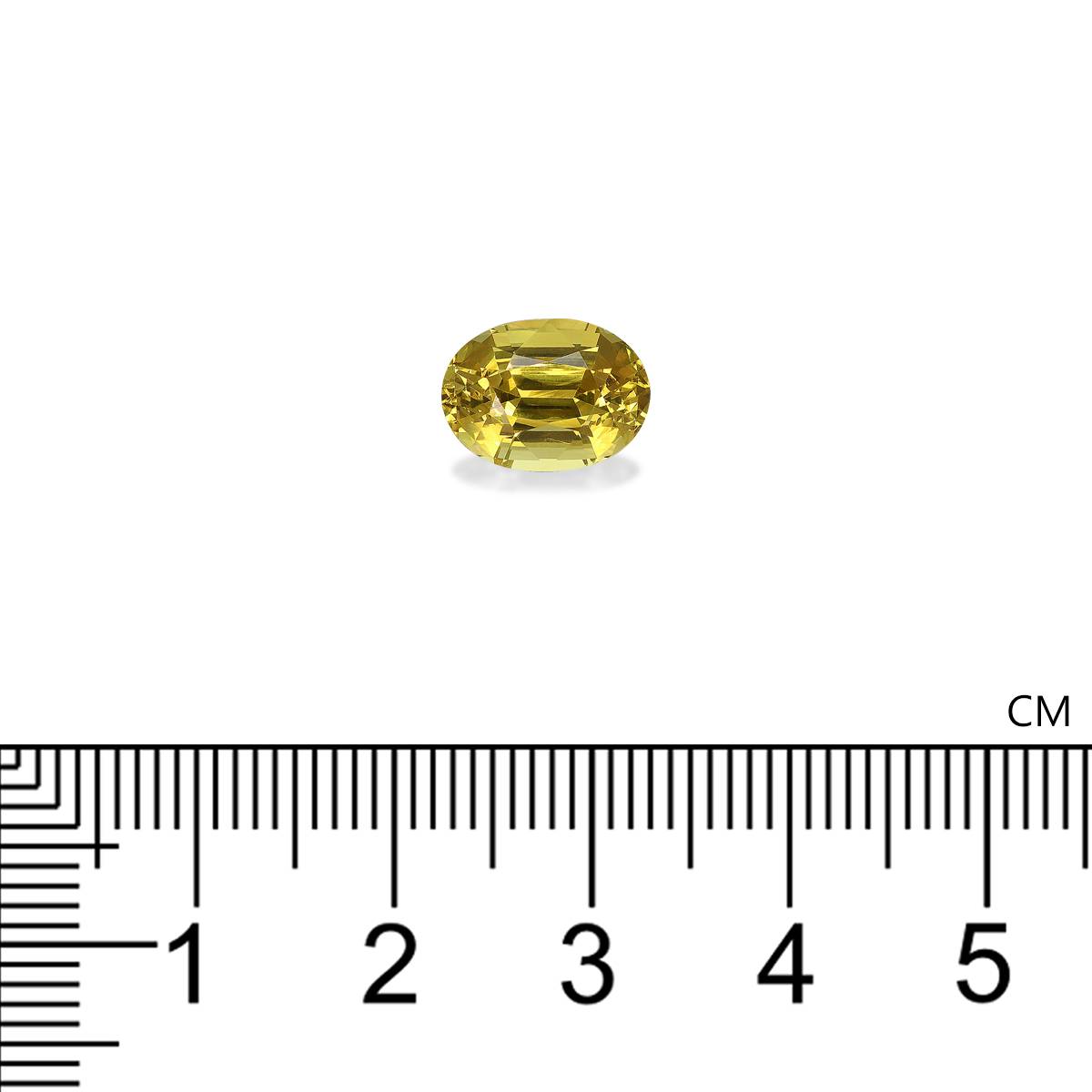 yellow grossular garnet, 3.88ct oval cut — view 4