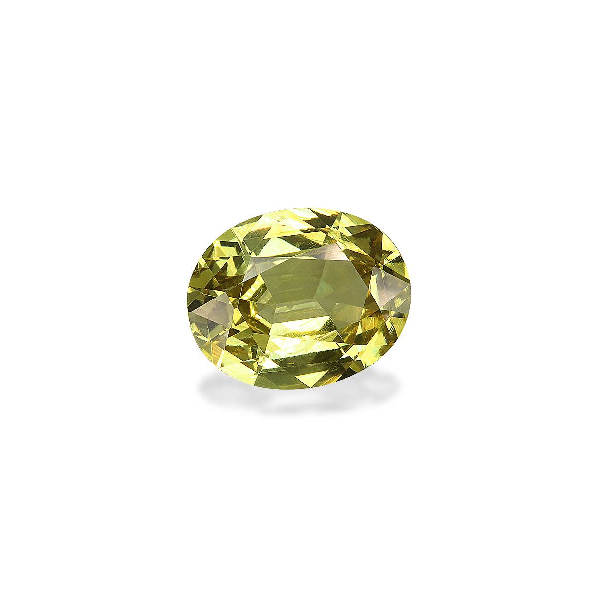 lemon yellow grossular garnet, 4.75ct oval cut — view 3