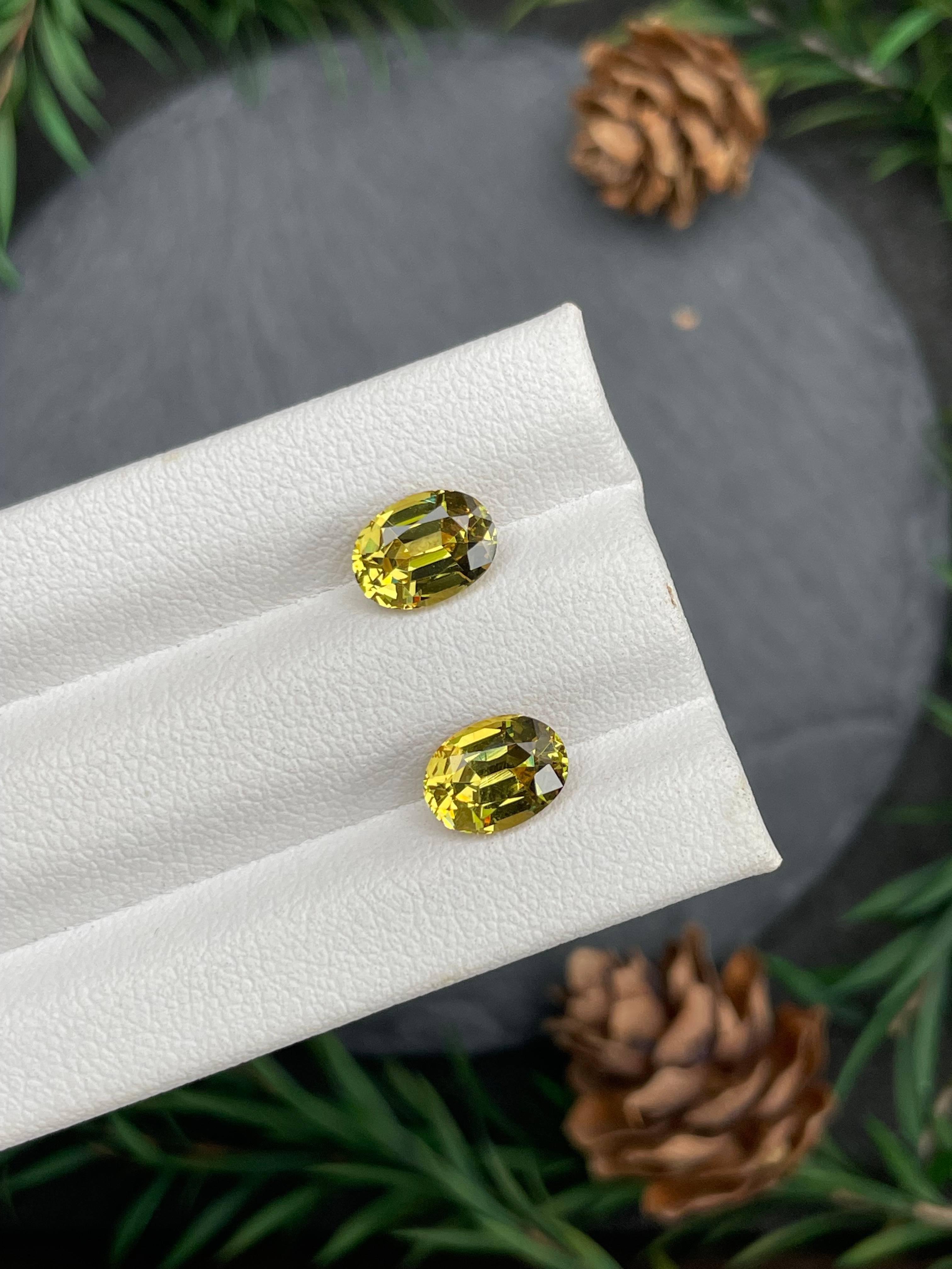 corn yellow grossular garnet, 3.38ct oval cut — view 5