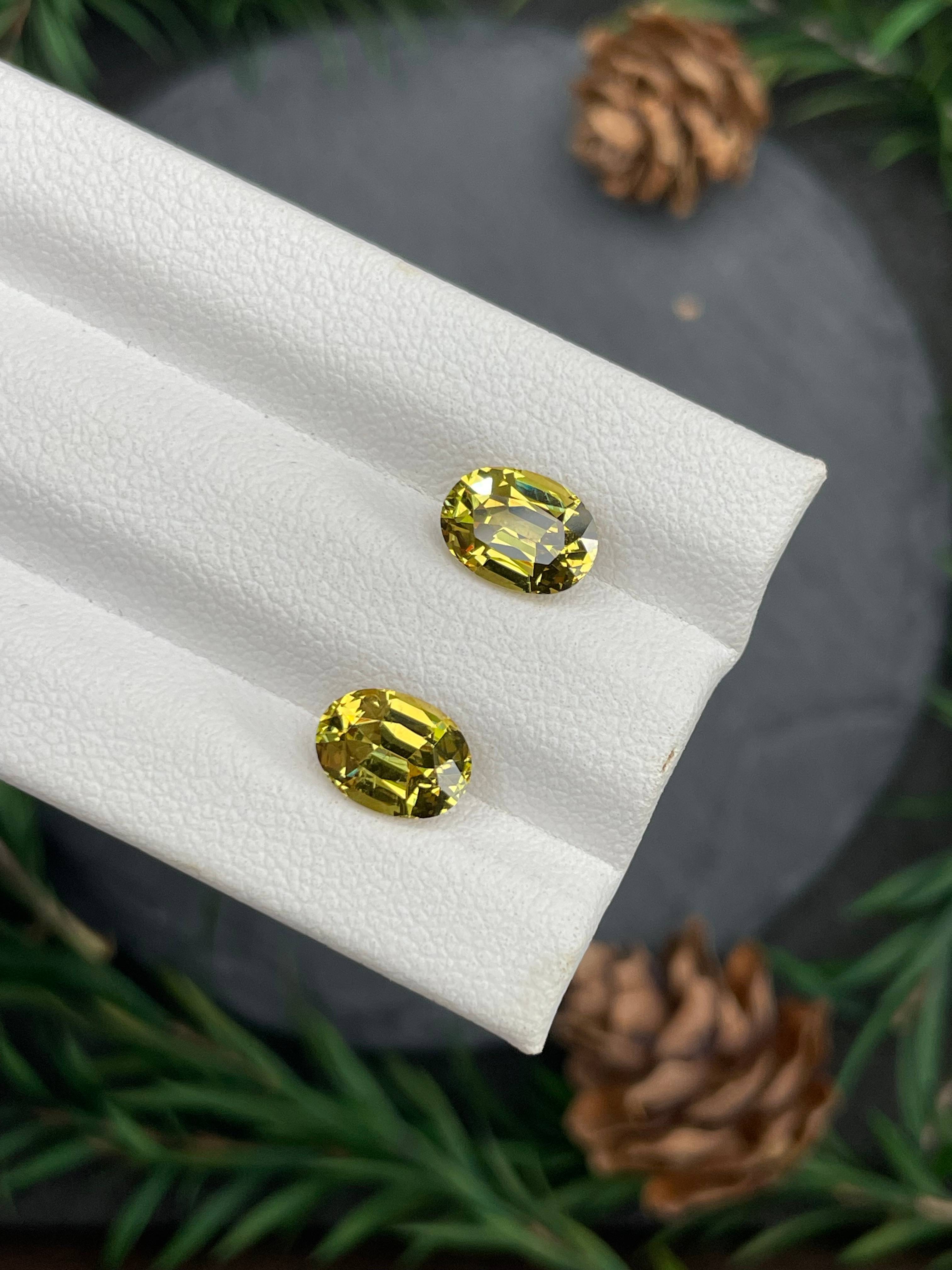 corn yellow grossular garnet, 3.38ct oval cut — view 6