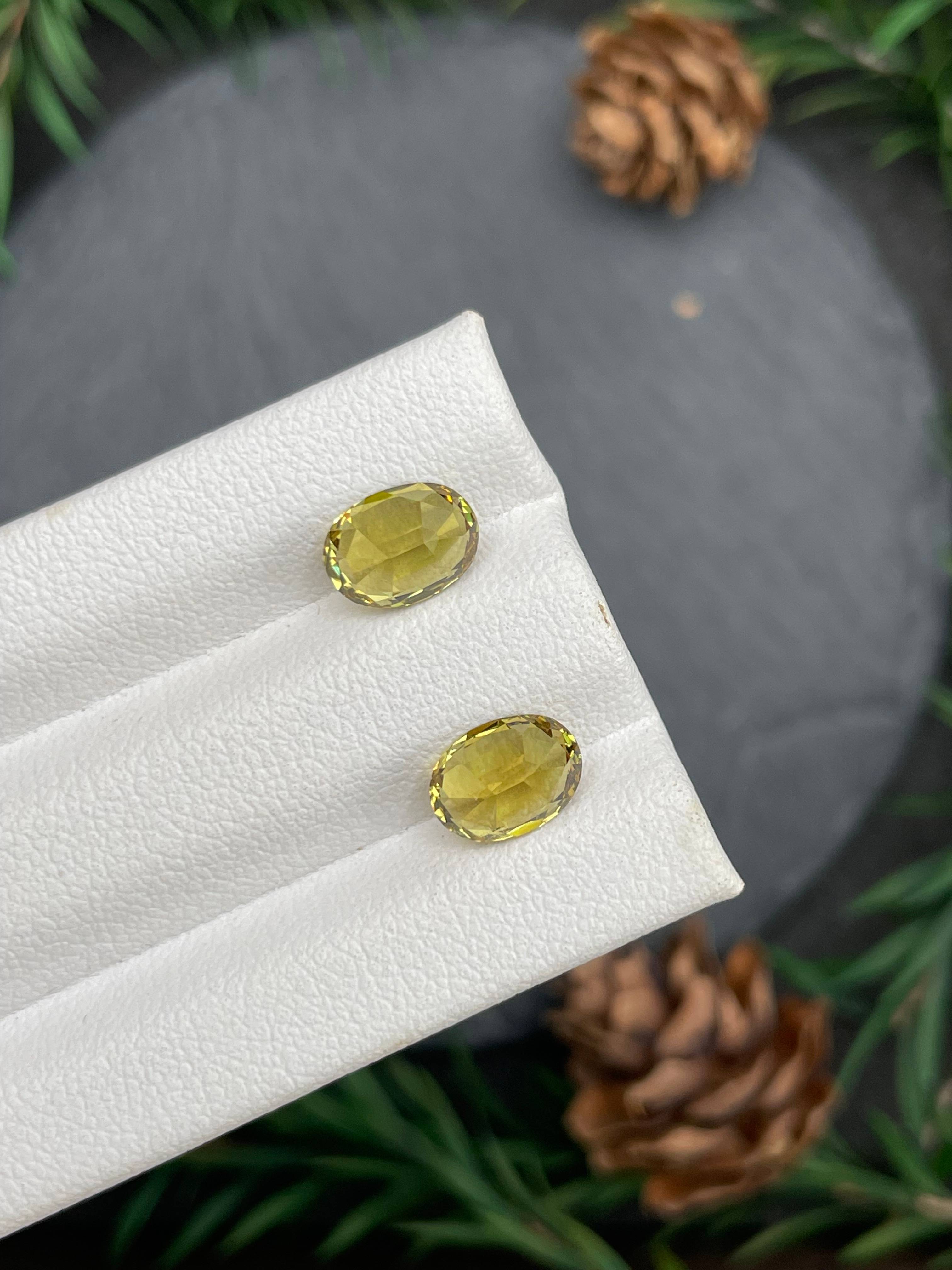 corn yellow grossular garnet, 3.38ct oval cut — view 7