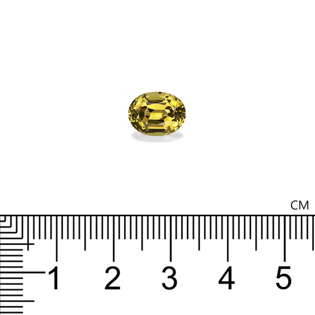 corn yellow grossular garnet, 3.38ct oval cut — view 4