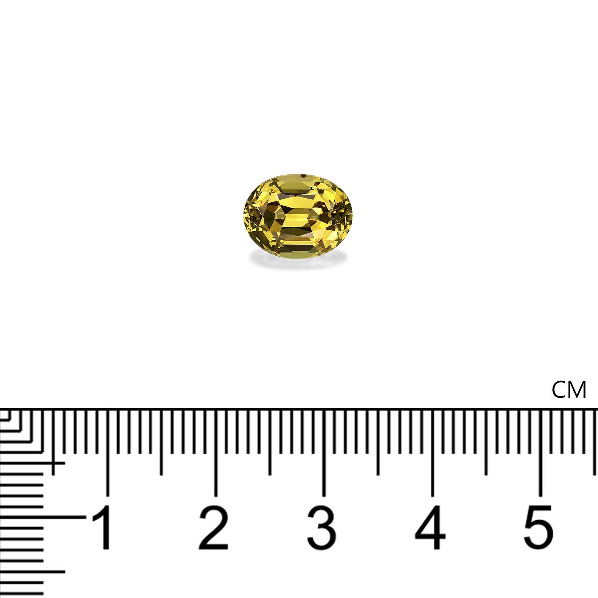 corn yellow grossular garnet, 3.38ct oval cut — view 4