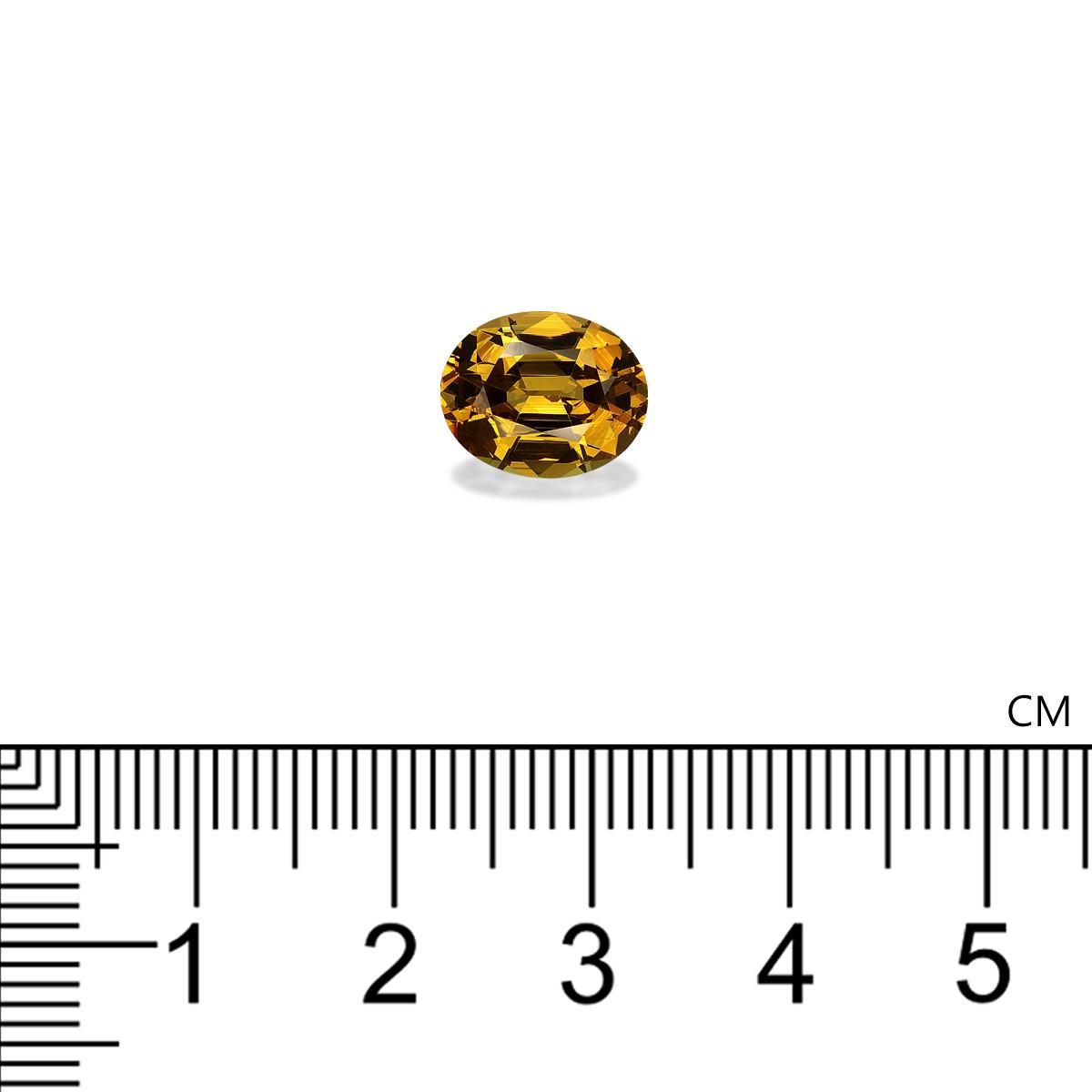 honey yellow grossular garnet, 3.42ct oval cut — view 4