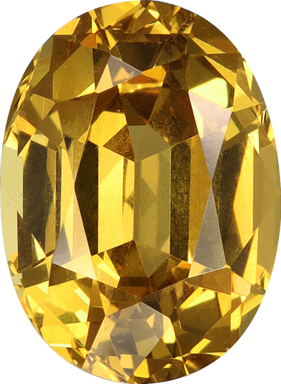 Oval cut grossular garnet, 9.12 by 6.69 mm, shown at actual size