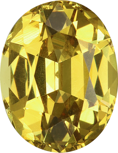 Oval cut grossular garnet, 9.17 by 7.13 mm, shown at actual size