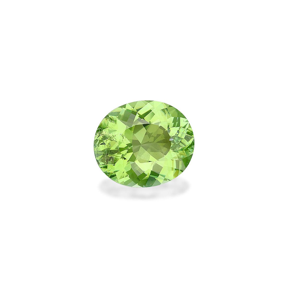 lime green green tourmaline, 6.89ct oval cut — view 3