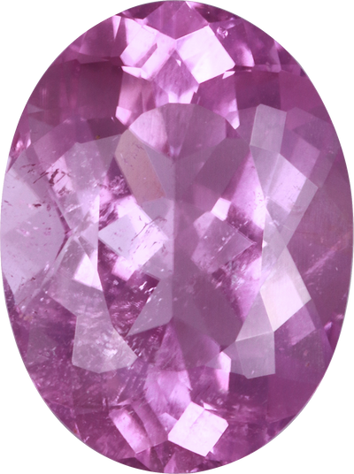 Oval cut cuprian tourmaline, 12.18 by 9.06 mm, shown at actual size