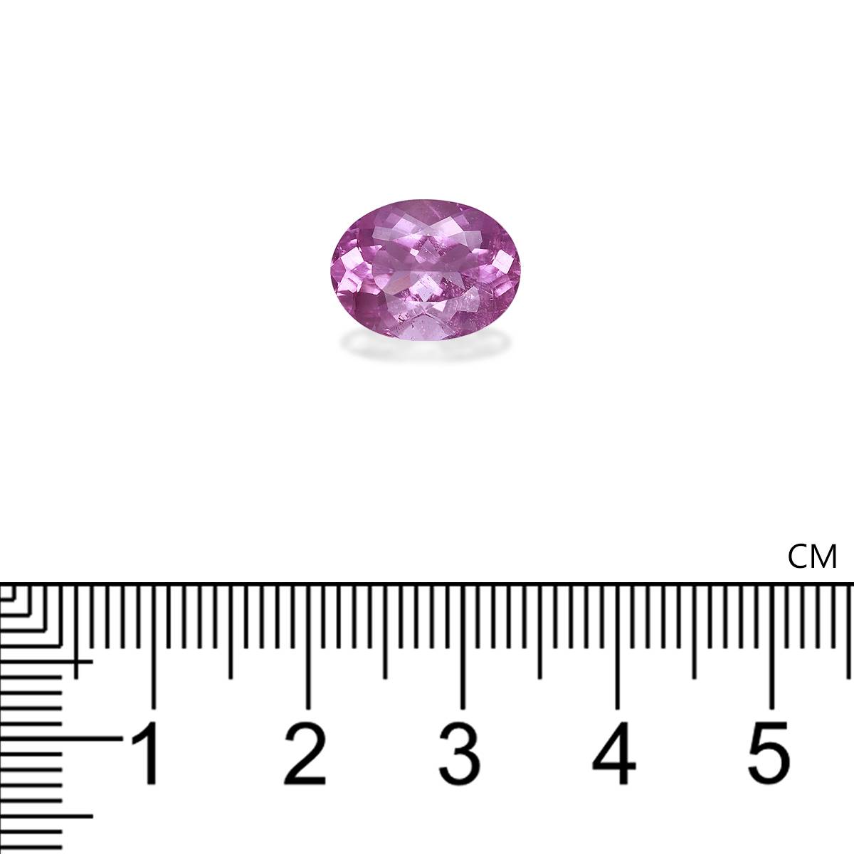 fuscia pink cuprian tourmaline, 4.06ct oval cut — view 4