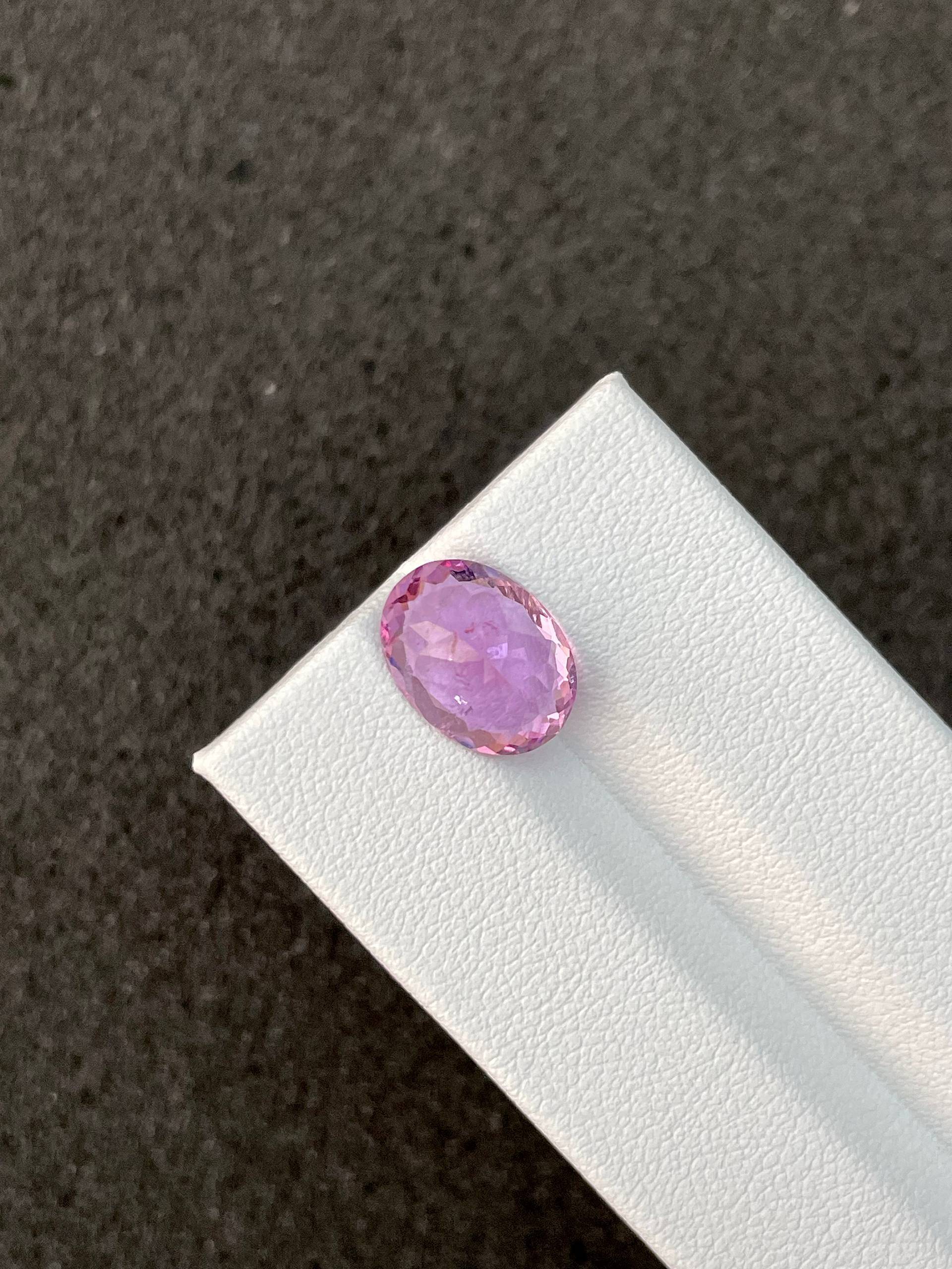 fuscia pink cuprian tourmaline, 4.06ct oval cut — view 6