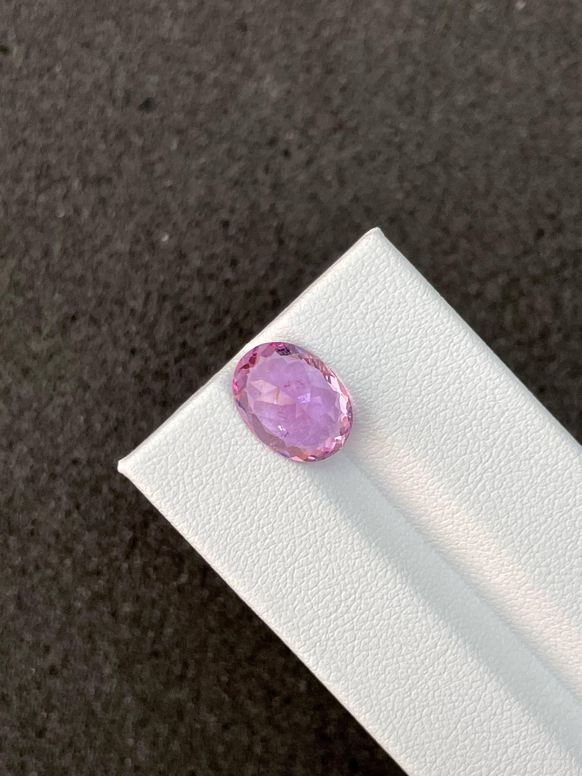 fuscia pink cuprian tourmaline, 4.06ct oval cut — view 6