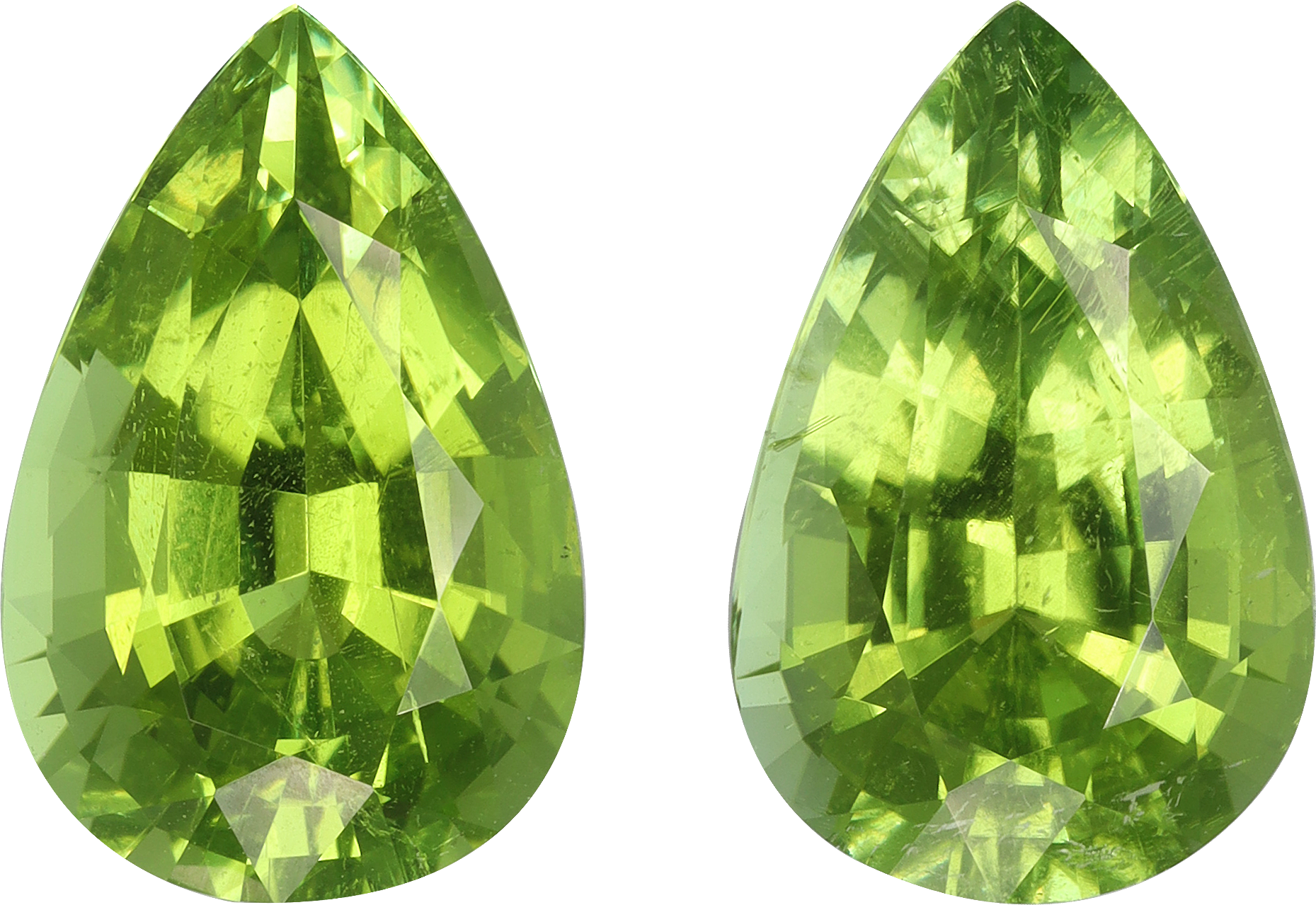 Pear cut cuprian tourmaline, 13.52 by 8.8 mm, shown at actual size