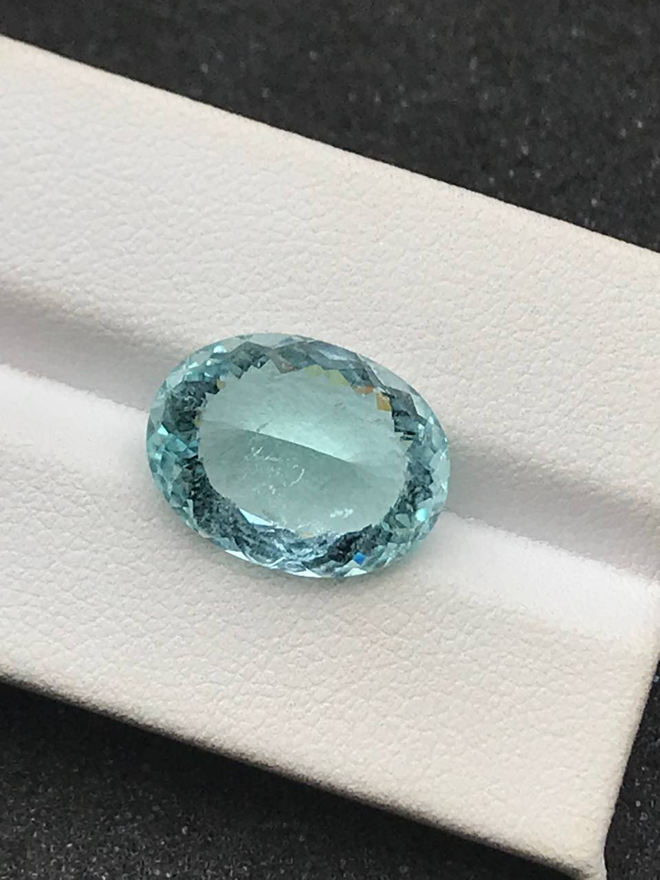 sky blue paraiba tourmaline, 9.91ct oval cut — view 7