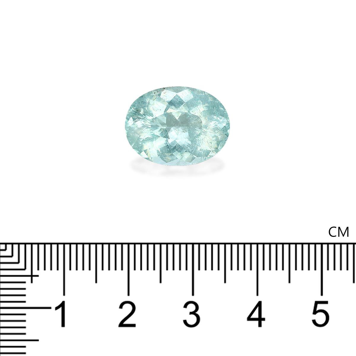 sky blue paraiba tourmaline, 9.91ct oval cut — view 4