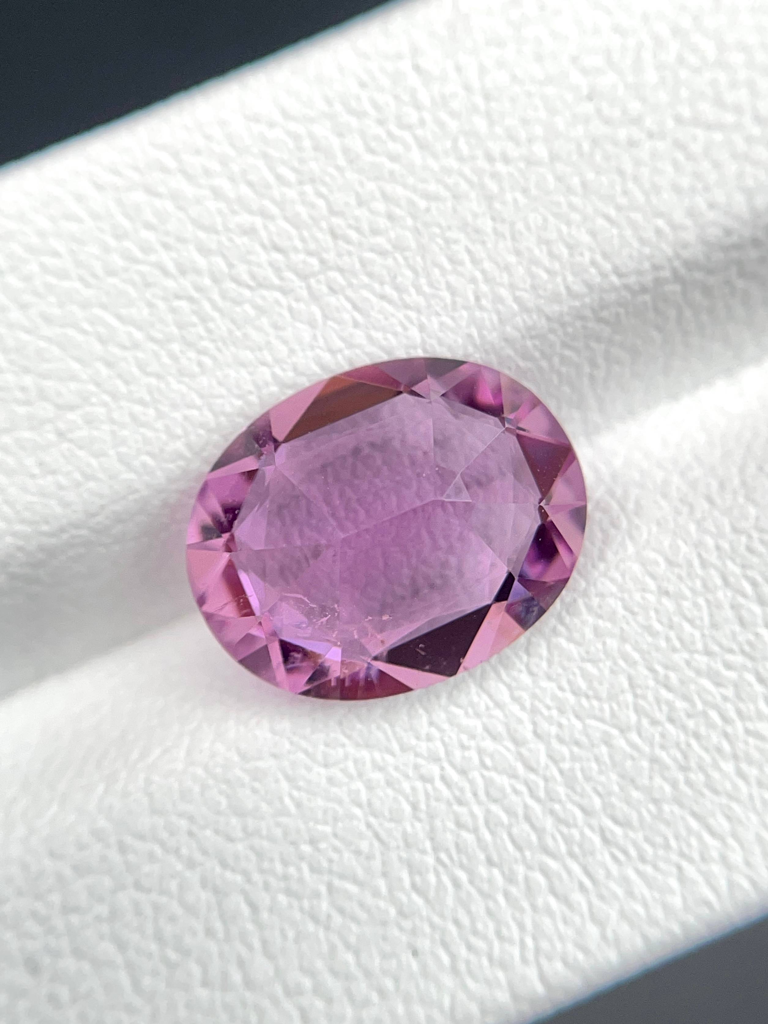 pink cuprian tourmaline, 5.09ct oval cut — view 6