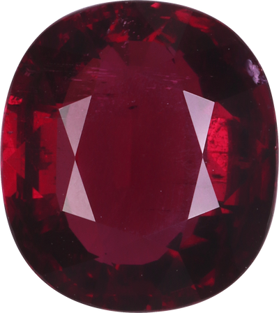 Oval cut cuprian tourmaline