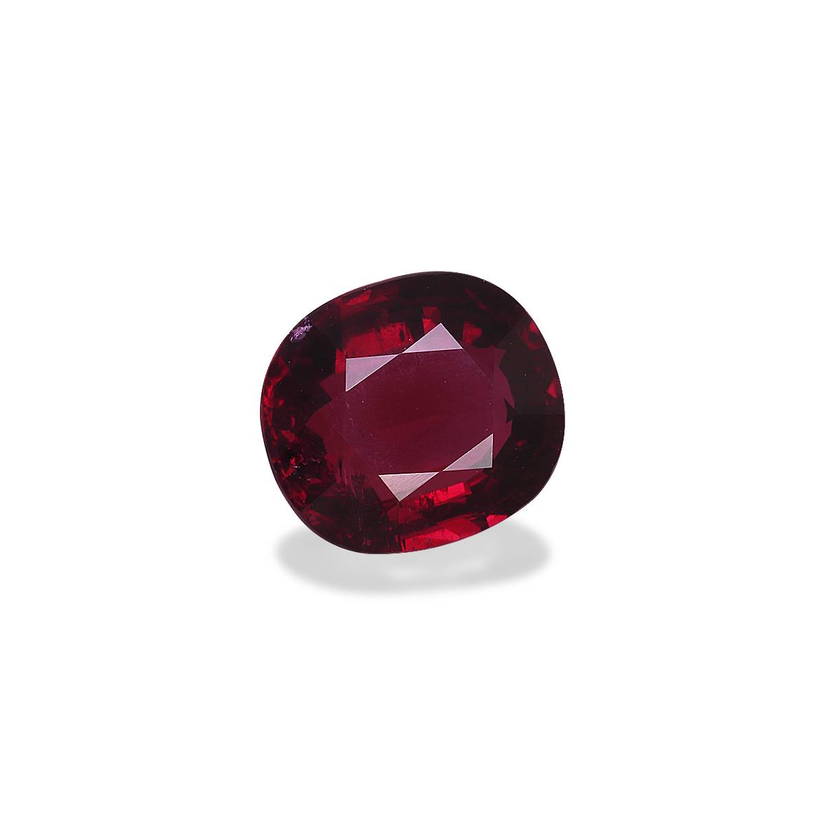 magenta purple cuprian tourmaline, 5.73ct oval cut — view 3