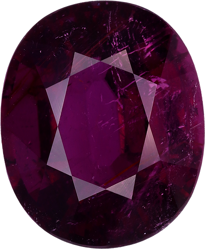 Oval cut cuprian tourmaline
