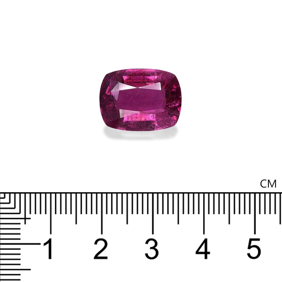magenta purple cuprian tourmaline, 9.45ct cushion cut — view 4