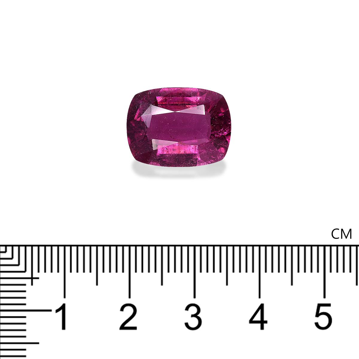 magenta purple cuprian tourmaline, 9.45ct cushion cut — view 4