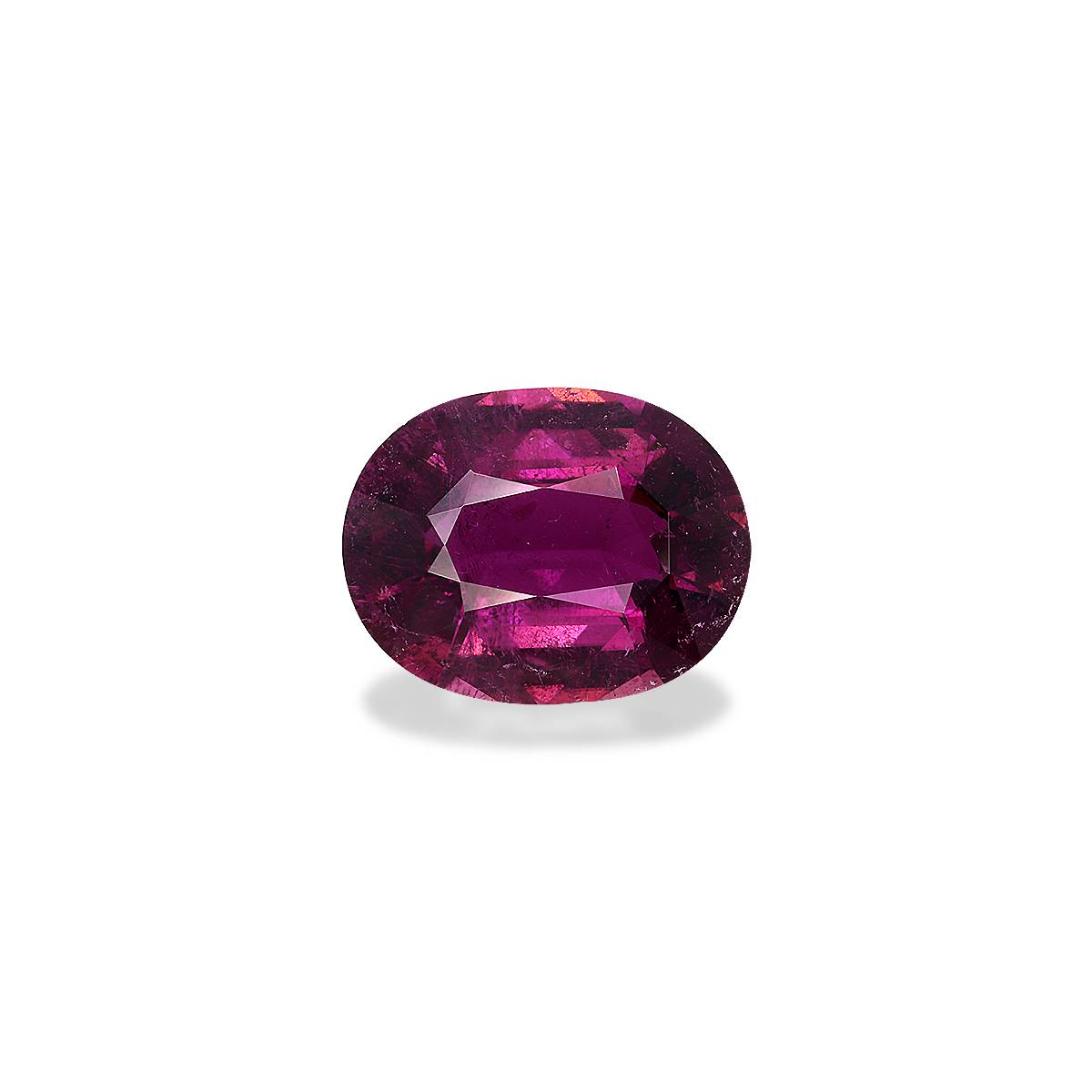 magenta purple cuprian tourmaline, 5.52ct oval cut — main view