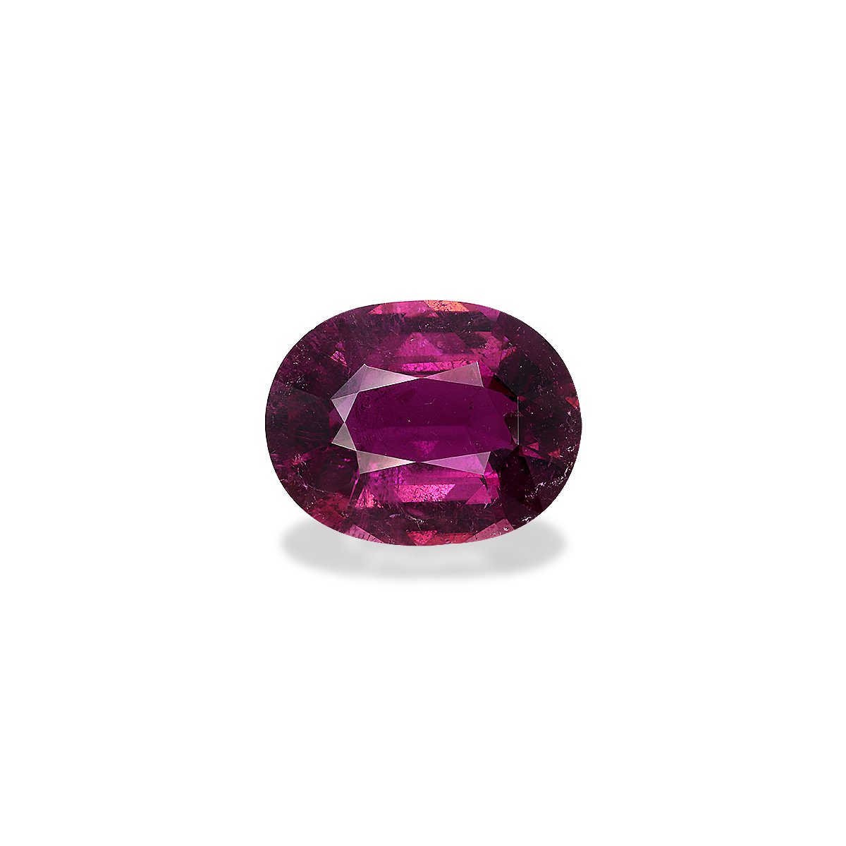 magenta purple cuprian tourmaline, 5.52ct oval cut — main view