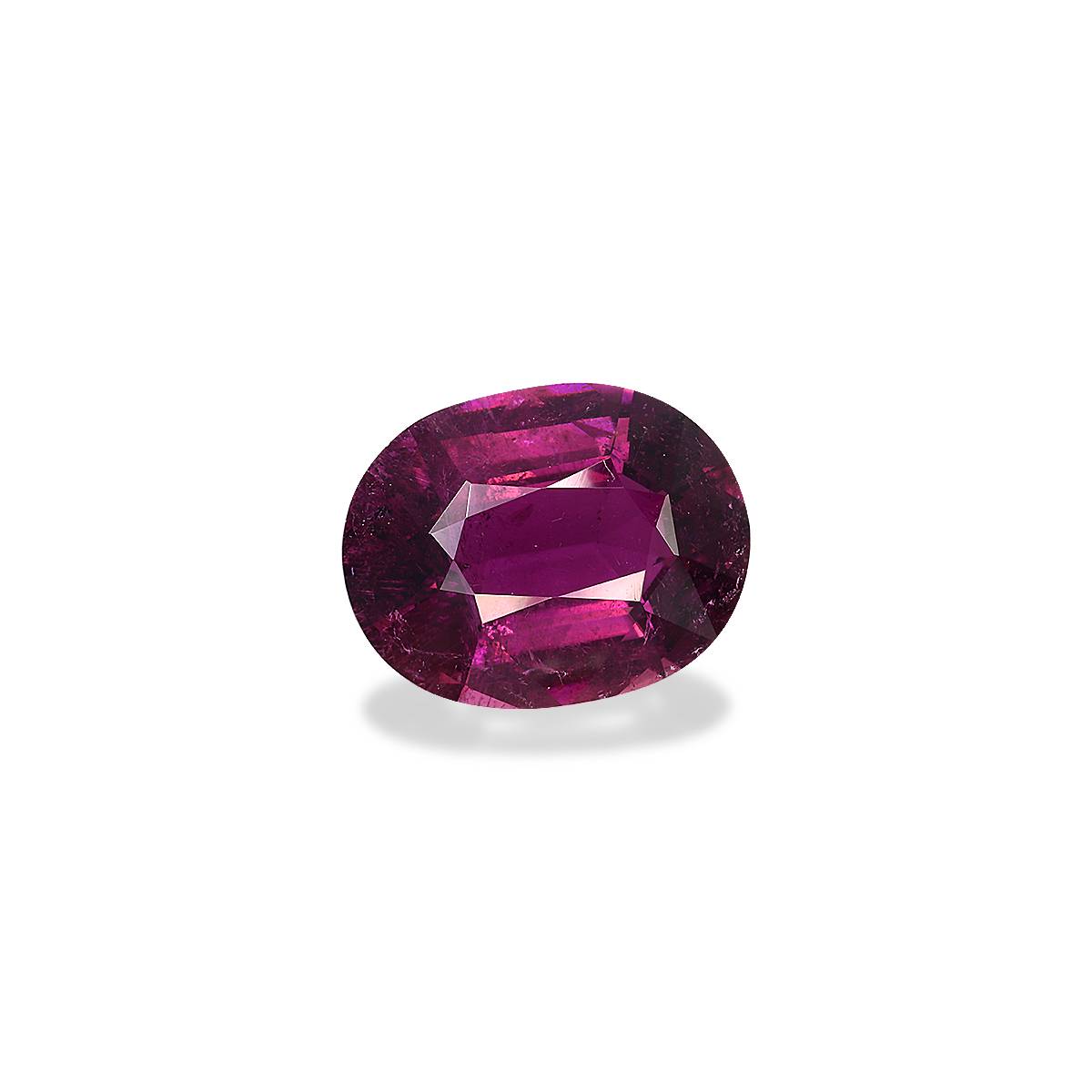 magenta purple cuprian tourmaline, 5.52ct oval cut — view 3