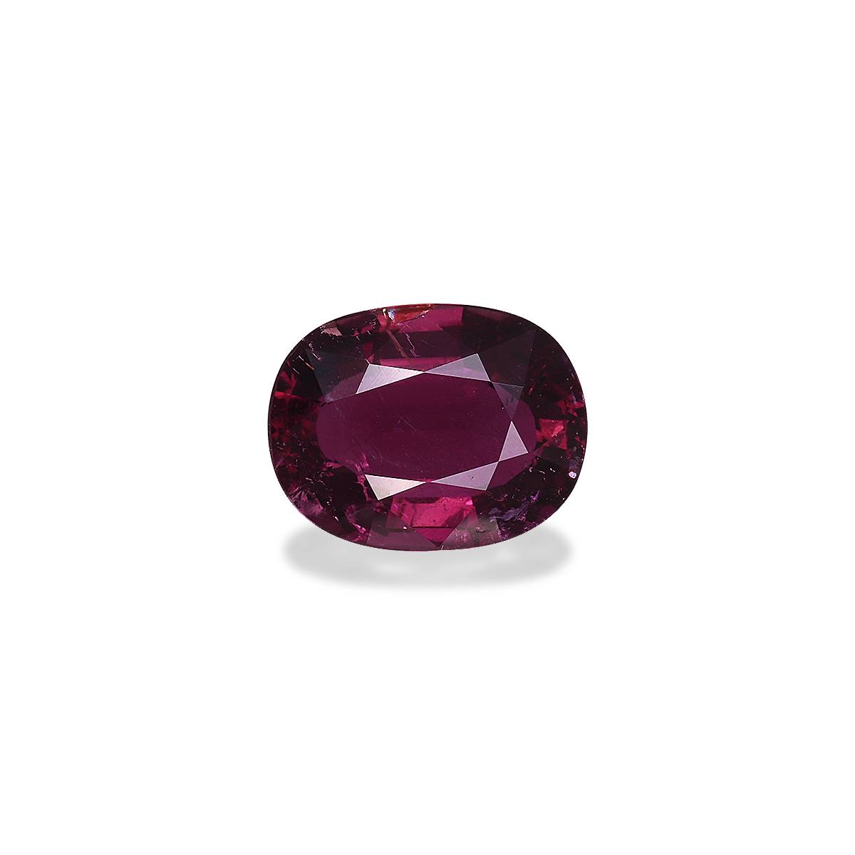magenta purple cuprian tourmaline, 4.34ct oval cut — main view