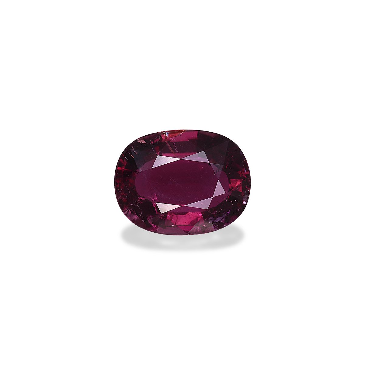 magenta purple cuprian tourmaline, 4.34ct oval cut — main view