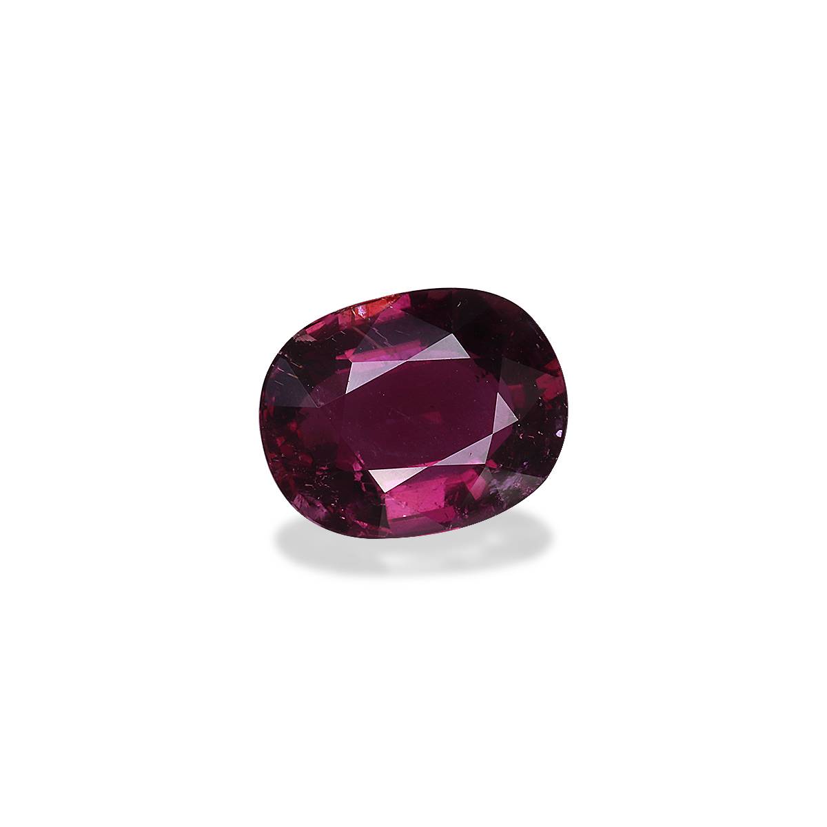 magenta purple cuprian tourmaline, 4.34ct oval cut — view 3