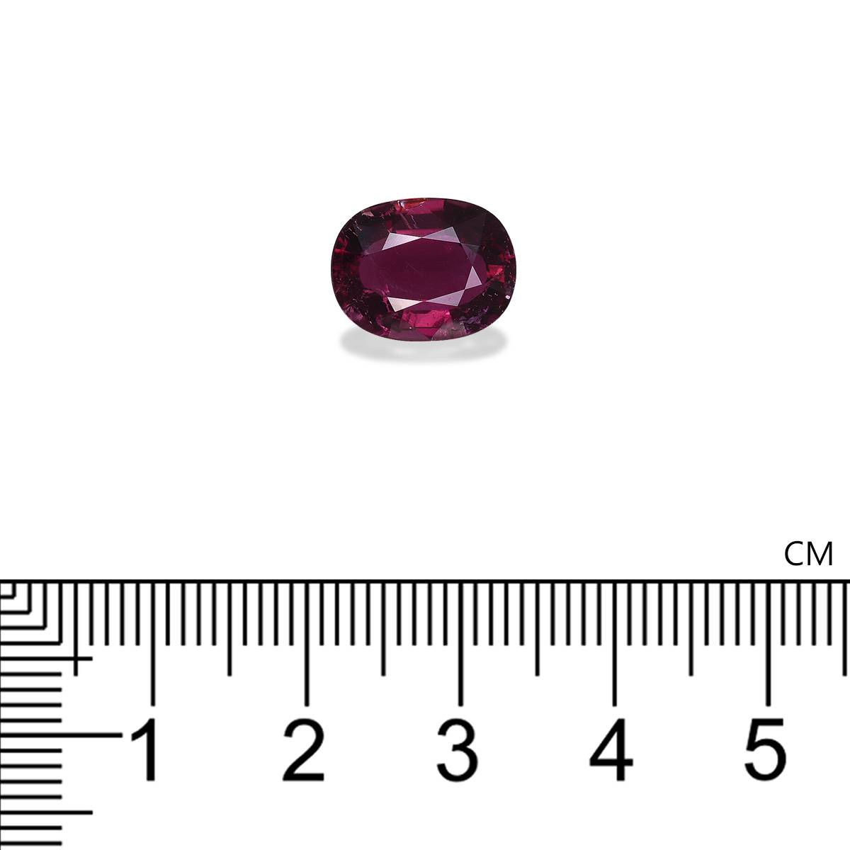 magenta purple cuprian tourmaline, 4.34ct oval cut — view 4