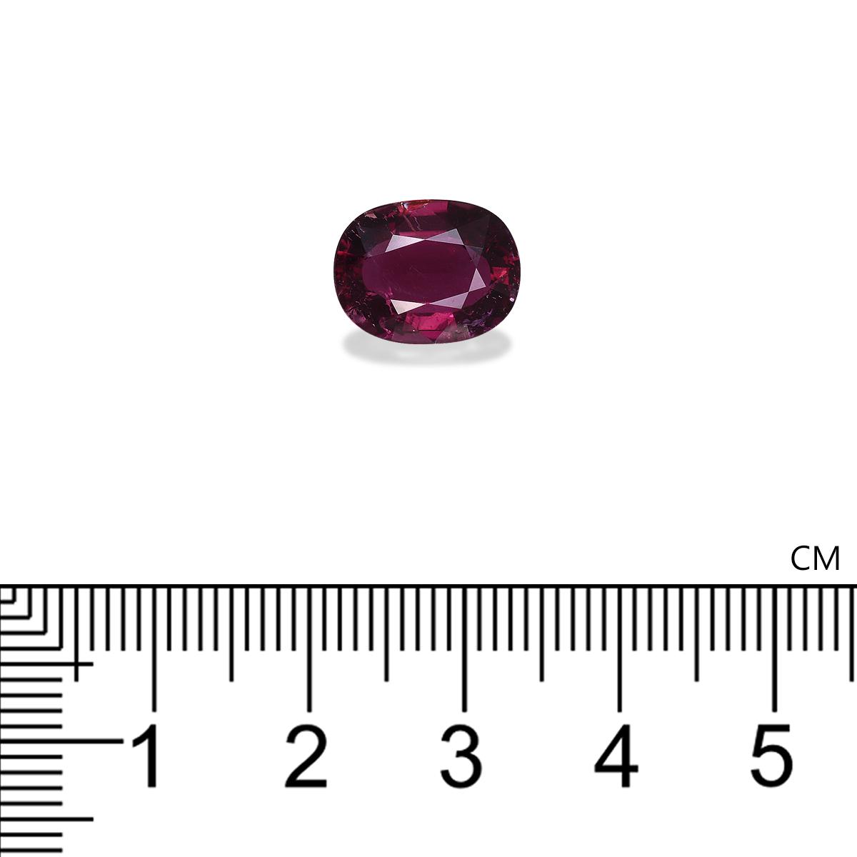 magenta purple cuprian tourmaline, 4.34ct oval cut — view 4