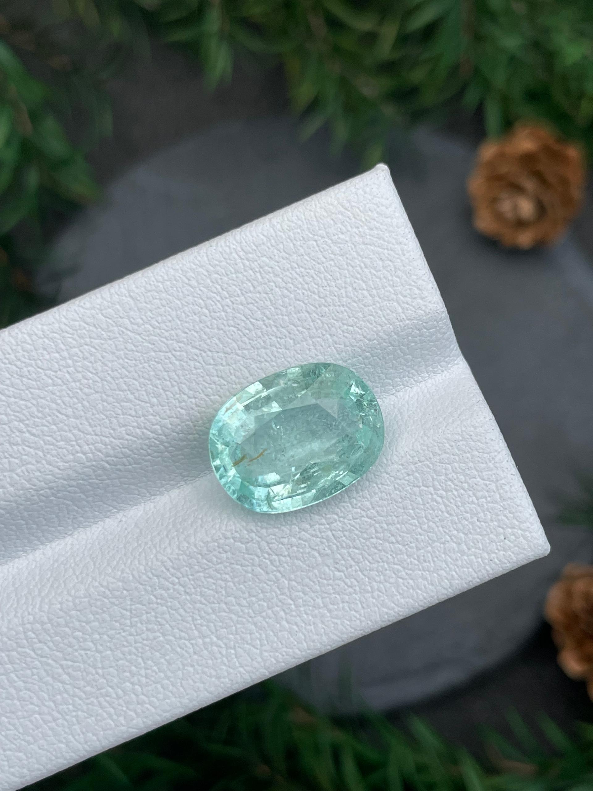Neon green paraiba tourmaline, 5.01ct oval cut — view 5