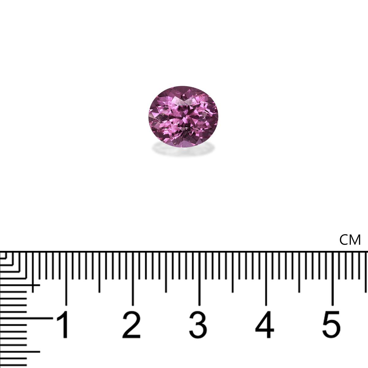 fuscia pink cuprian tourmaline, 3.69ct oval cut — view 4